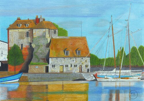 Honfleur par Pierre Bayet, Dessin en vente sur Singulart