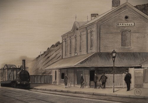 Gare de Barvaux di Pierre Bayet, Disegno in vendita su Singulart