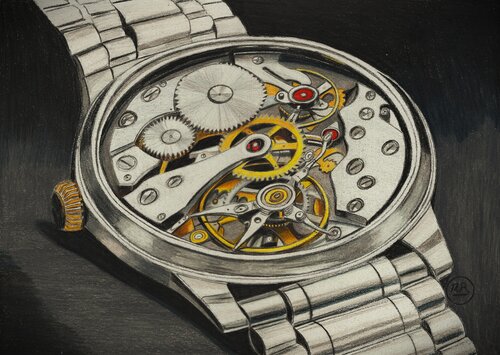 Le temps compliqué. van Pierre Bayet, Tekening te koop op Singulart