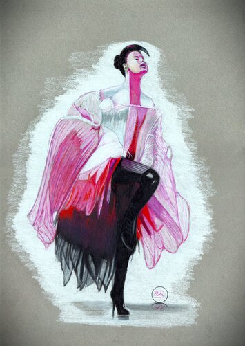 La danseuse rose de Pierre Bayet, Dibujo a la venta en Singulart