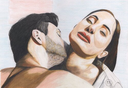 Baiser fougueux par Pierre Bayet, Dessin en vente sur Singulart