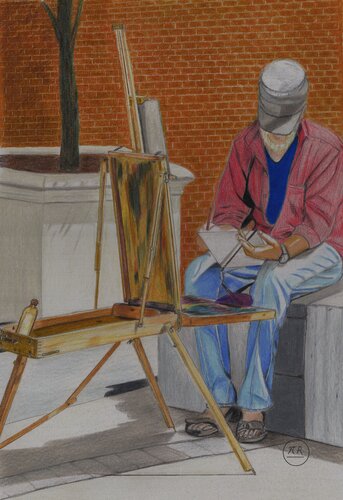 L'artiste van Pierre Bayet, Tekening te koop op Singulart
