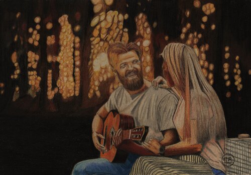 Soirée romantique de Pierre Bayet, Dibujo a la venta en Singulart