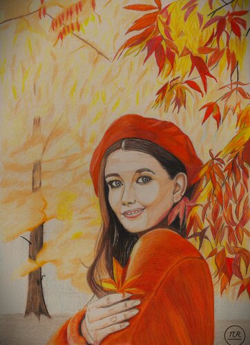 Fille d'automne von Pierre Bayet, Zeichnungen kaufen auf Singulart