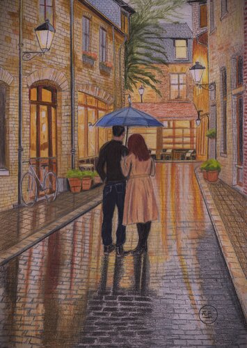Les pavés du coeur by Pierre Bayet, 소묘 for Sale on Singulart