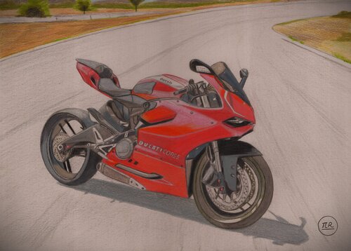 Ducati Panigale by Pierre Bayet, 소묘 for Sale on Singulart