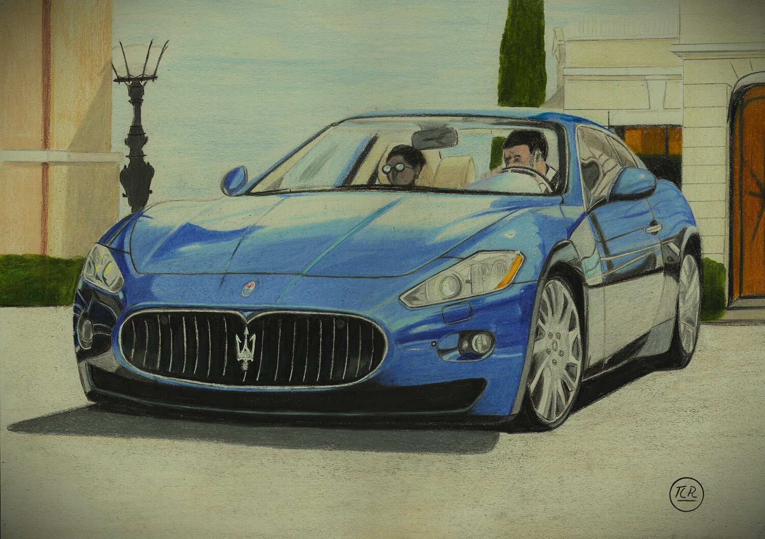 Maserati GranTurismo à Monaco Pierre Bayet Zeichnungen zu verkaufen