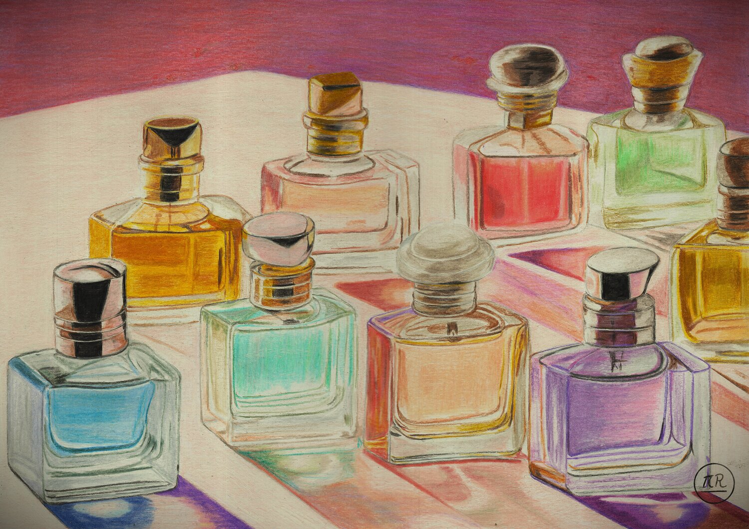 Reflets de Fragrance Pierre Bayet Drawing for sale