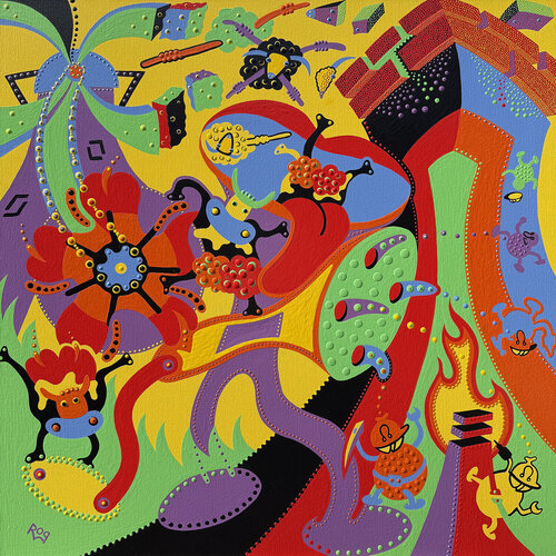 Food Fighters de Dejo Toyist, Pintura a la venta en Singulart