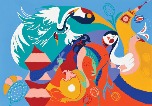 Traveling Though Europe in a Flash de Dejo Toyist, Pintura a la venta en Singulart