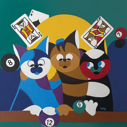 Lucky Ball by Dejo Toyist, Painting for Sale on Singulart