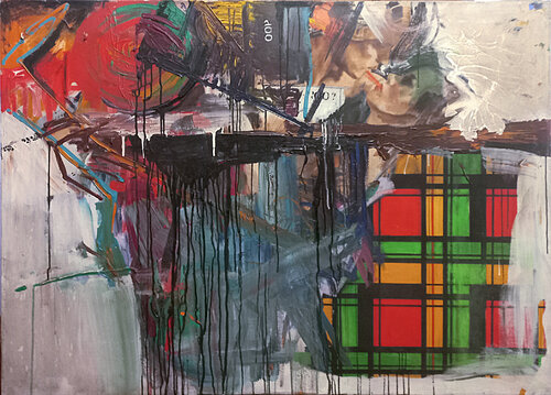 Chequered pattern by Marek Kamieński, 油畫 for Sale on Singulart