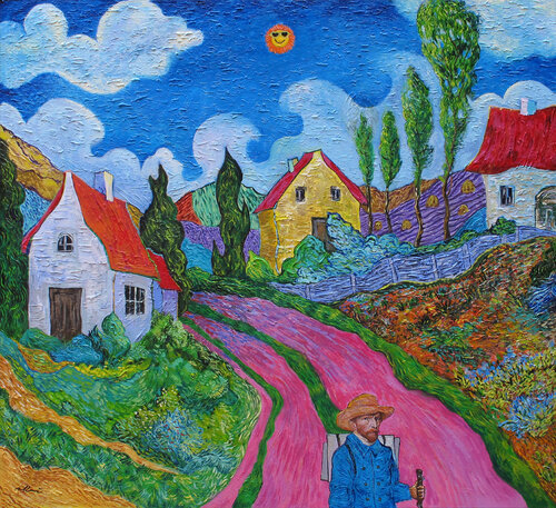 Vincent cleaving Auvers van Marek Kamieński, Schilderij te koop op Singulart