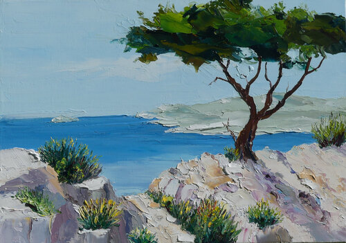 Dans les calanques de Marseille von Bernard JANSON, Malerei kaufen auf Singulart