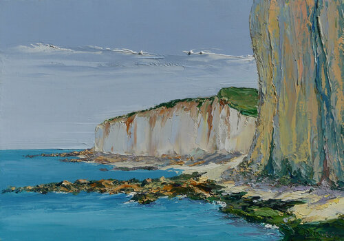 Falaise en Normandie di Bernard JANSON, Pittura in vendita su Singulart