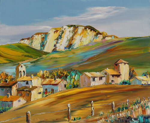 Village de la Haute Provence von Bernard JANSON, Malerei kaufen auf Singulart