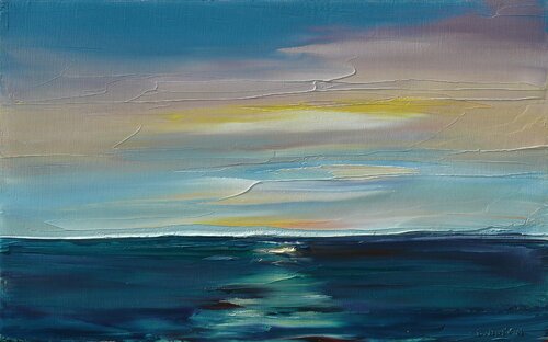 crépuscule sur la mer von Bernard JANSON, Malerei kaufen auf Singulart