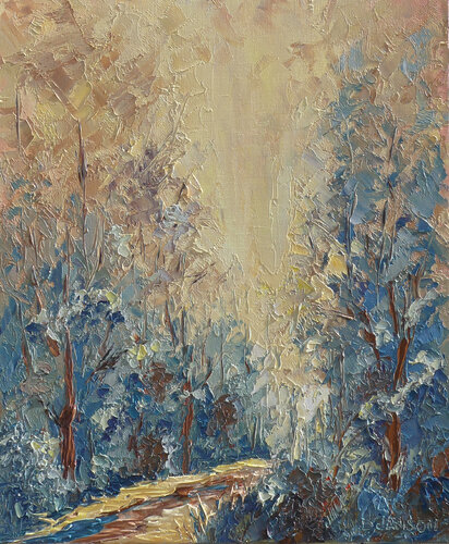 Un chemin dans la forêt by Bernard JANSON, 絵画 for Sale on Singulart