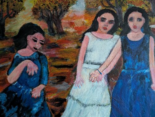 Les deux amies by Léonie Lignereux, Painting for Sale on Singulart