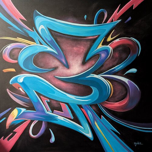 Abstract Graffiti Painting – “Color Concherto” von Sidney Muniz, Malerei kaufen auf Singulart