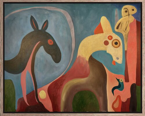The Mijas Pueblo Donkeys van Henrik Diamant, Schilderij te koop op Singulart