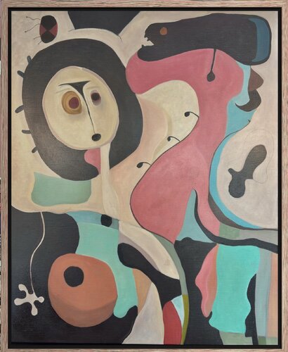 Bicycle Man 2 van Henrik Diamant, Schilderij te koop op Singulart