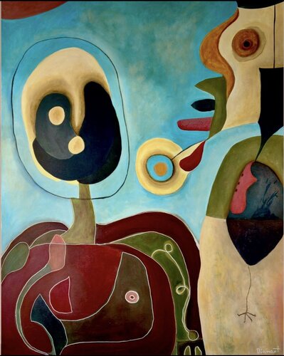 Swimming figures von Henrik Diamant, Malerei kaufen auf Singulart