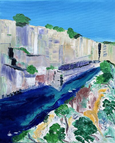 Calanque de Sormiou di Francoise LAVENU, Pittura in vendita su Singulart