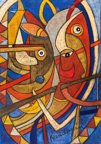 Chasseur du Zimbabwe di Dominique Charrière, Pittura in vendita su Singulart