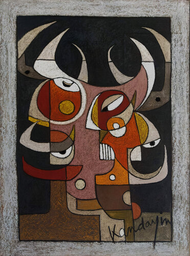 Au coeur de l'arène van Dominique Charrière, Schilderij te koop op Singulart