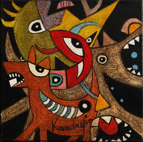 Chien d'aveugle di Dominique Charrière, Pittura in vendita su Singulart