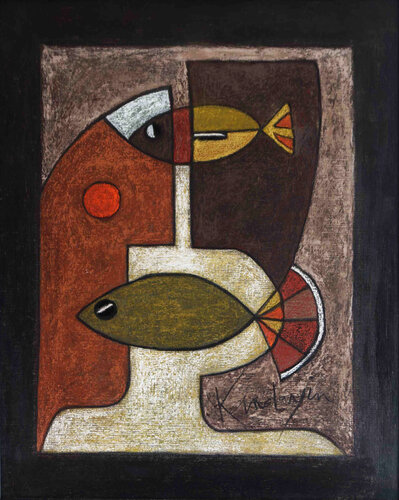 Poisson pilote de Dominique Charrière, Pintura a la venta en Singulart