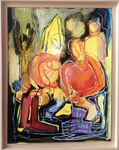 Les bottines rouges by Susana Machado, 회화 for Sale on Singulart