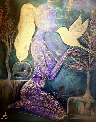 Set her free Woman  “PARIS • NOW ON EXHIBITION” di Ayka Chao, Pittura in vendita su Singulart