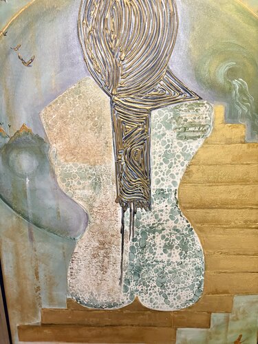 Embrace you Woman | Textured Figurative Acrylic Painting di Ayka Chao, Pittura in vendita su Singulart