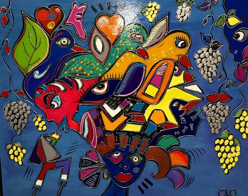 Voice of color | Textured Contemporary Animal Portrait di Ayka Chao, Pittura in vendita su Singulart