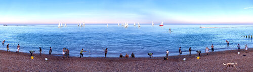 Mackerel fishing in Eastbourne (medium size) van Jenny Shorter, Fotografie te koop op Singulart
