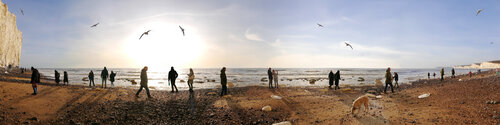 Winter sun at Birling Gap (large size) van Jenny Shorter, Fotografie te koop op Singulart