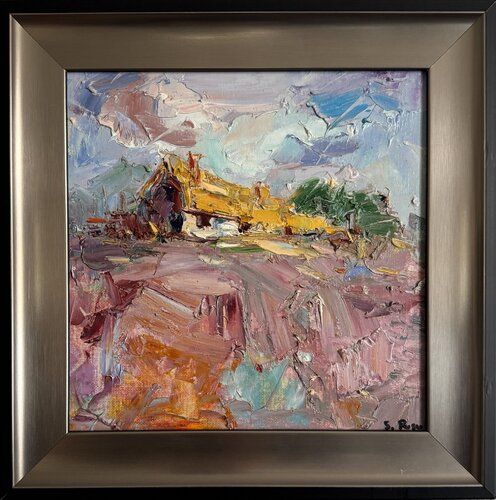 "Toit d'Or dans la Campagne" by Sergiu RUSU, Painting for Sale on Singulart