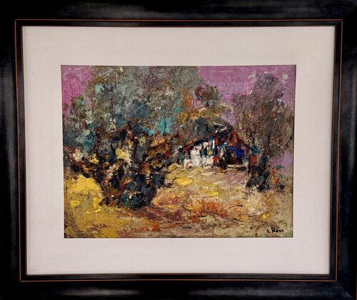 "Crépuscule au Hameau" by Sergiu RUSU, Painting for Sale on Singulart