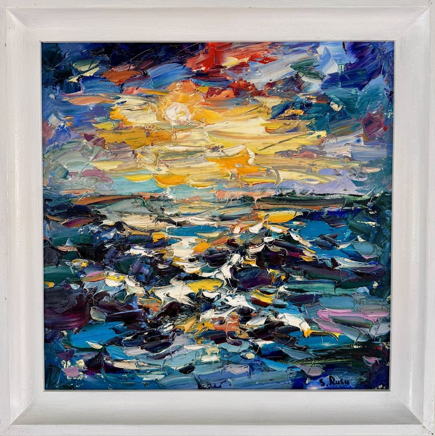 "Tumulte Crépusculaire" Sergiu RUSU Pintura original en venta