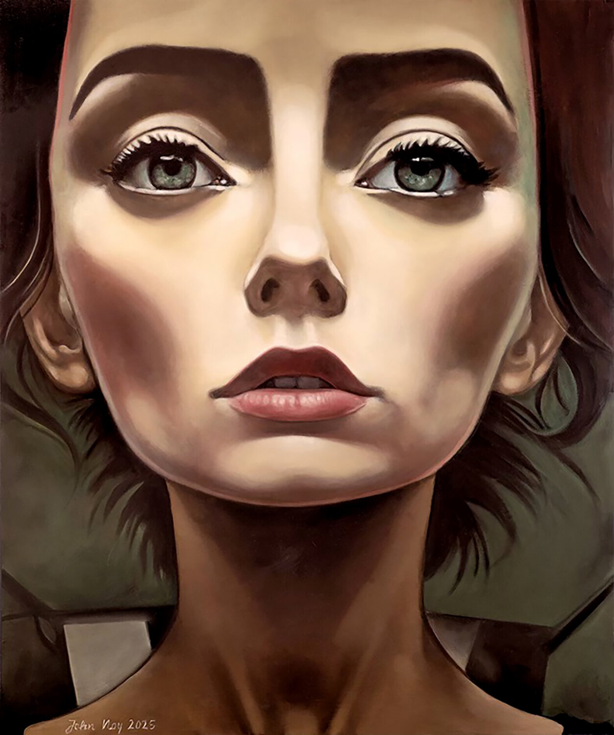 Intriging Portrait of a women John Noy Druck zu verkaufen