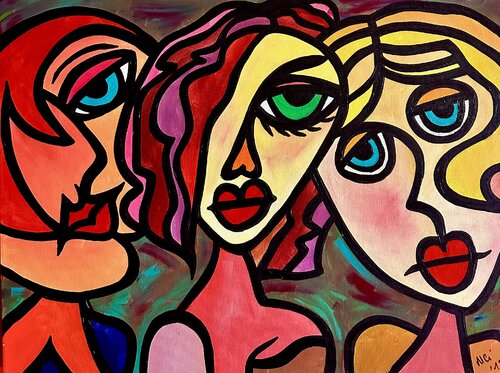 THREE SISTERS di Uli Fischer, Pittura in vendita su Singulart