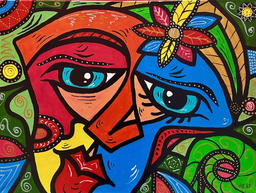 DIE MASKE DER WAHRHEIT van Uli Fischer, Schilderij te koop op Singulart