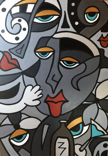 GRAY TEMPTATION by Uli Fischer, 絵画 for Sale on Singulart