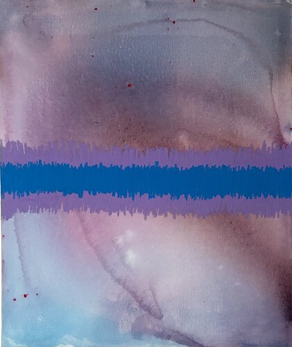 blueberry sky by what thepaint, 絵画 for Sale on Singulart