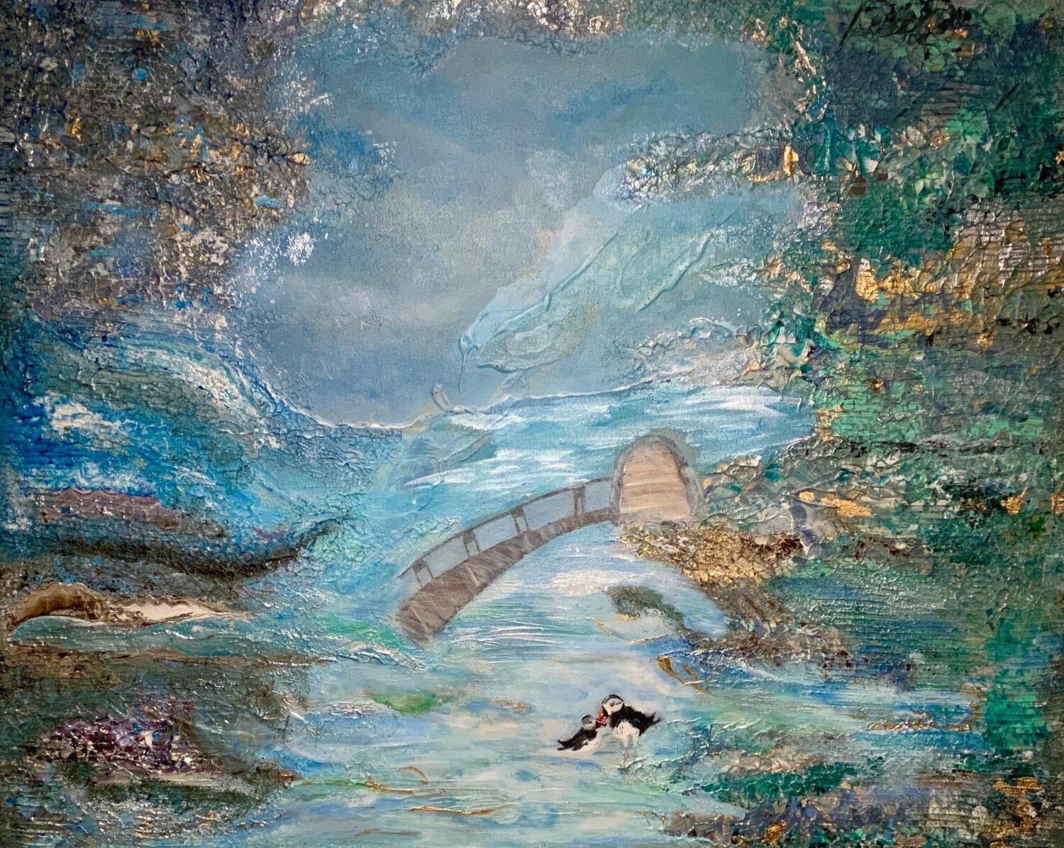Puffin's breath of the north Mor Kabha Originalgemälde zu verkaufen