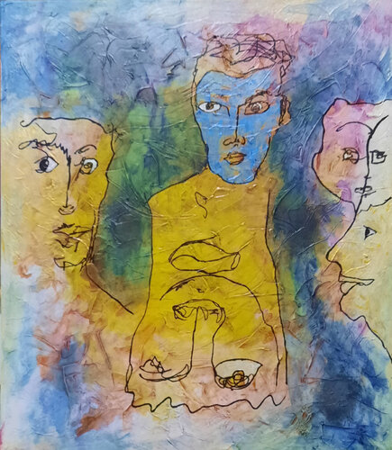 UPSIDE DOWN van Renato de la Riva, Schilderij te koop op Singulart
