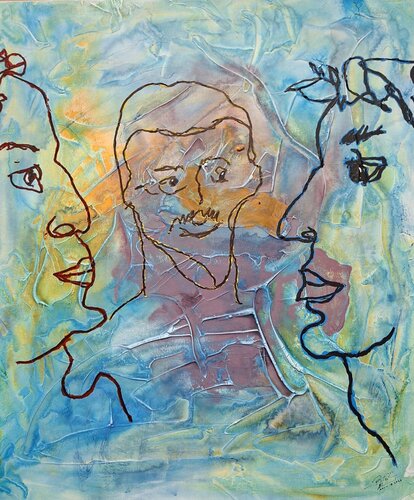 THE VAGUE DISCUSSION by Renato de la Riva, Painting for Sale on Singulart