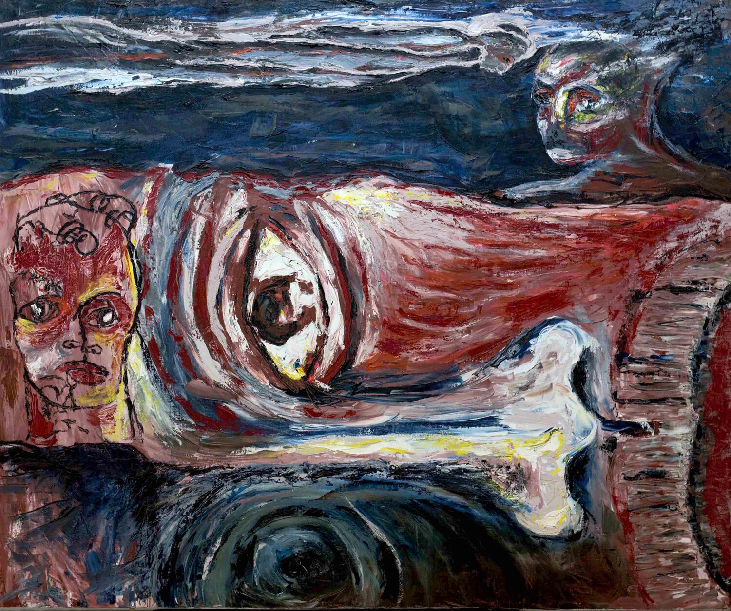 THE FOUR BULLSHITTING HORSEMEN Renato de la Riva Originalgemälde zu verkaufen